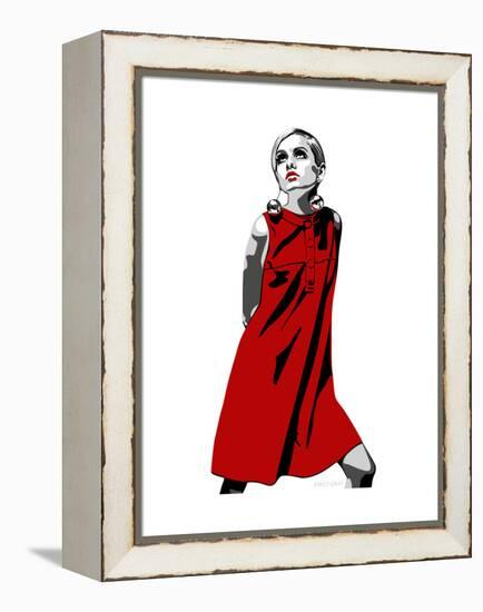 Twiggy-Emily Gray-Framed Stretched Canvas