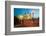 Twilight and lights coming on at Royal Palace in Madrid, Spain-null-Framed Photographic Print