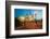 Twilight and lights coming on at Royal Palace in Madrid, Spain-null-Framed Photographic Print