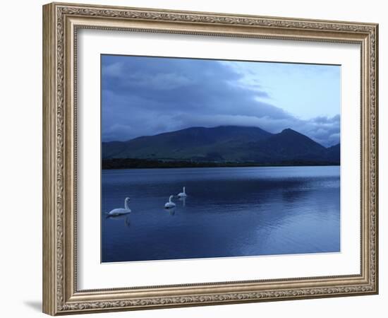 Twilight at Bassenthwaite Lake, Lake District National Park, Cumbria, England, United Kingdom-Rob Cousins-Framed Photographic Print