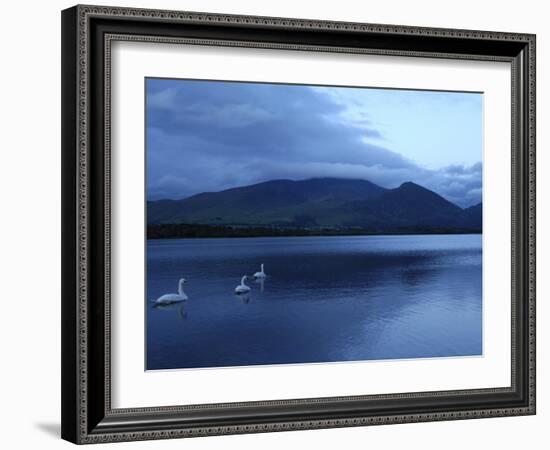 Twilight at Bassenthwaite Lake, Lake District National Park, Cumbria, England, United Kingdom-Rob Cousins-Framed Photographic Print
