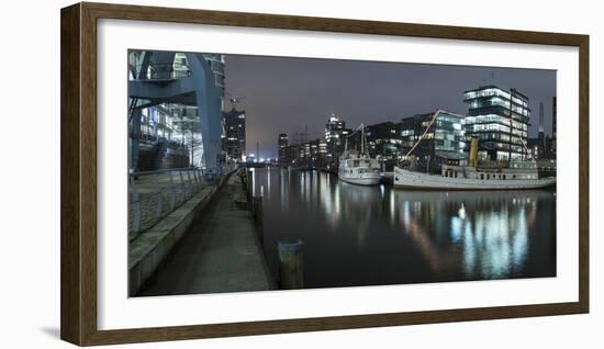 Twilight at Magellan-Terrace in Hafencity, Hamburg, Germany, Europe-Ben Pipe-Framed Photographic Print