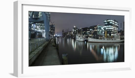 Twilight at Magellan-Terrace in Hafencity, Hamburg, Germany, Europe-Ben Pipe-Framed Photographic Print