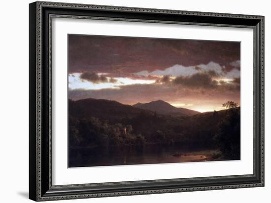 Twilight (Catskill Mountain)-Frederic Edwin Church-Framed Art Print
