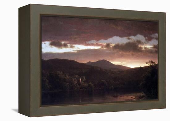 Twilight (Catskill Mountain)-Frederic Edwin Church-Framed Stretched Canvas
