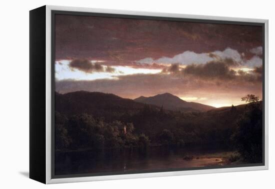 Twilight (Catskill Mountain)-Frederic Edwin Church-Framed Stretched Canvas