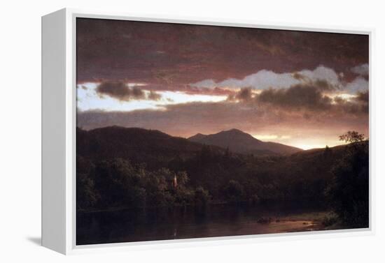 Twilight (Catskill Mountain)-Frederic Edwin Church-Framed Stretched Canvas