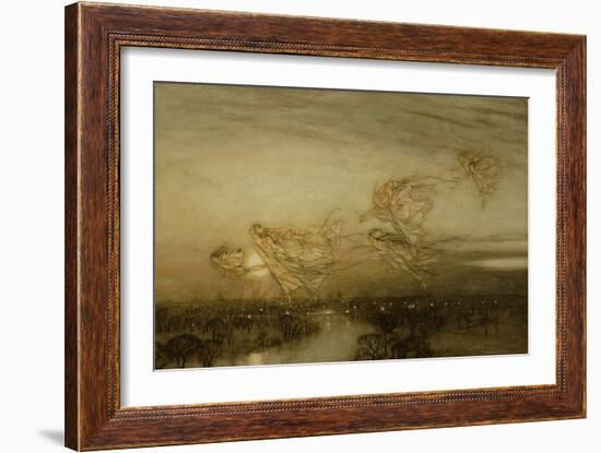 Twilight Dreams, 1913-Arthur Rackham-Framed Premium Giclee Print