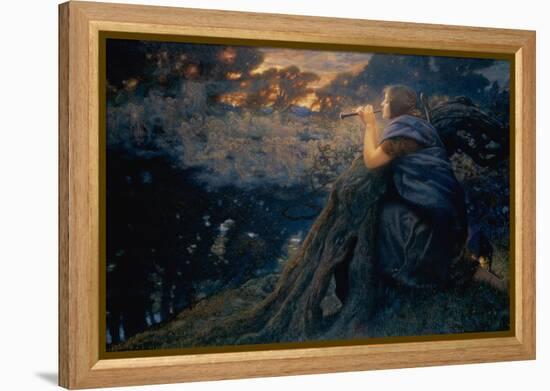 Twilight Fantasies, 1911 (W/C)-Edward Robert Hughes-Framed Premier Image Canvas