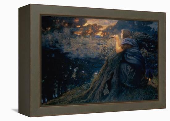 Twilight Fantasies, 1911 (W/C)-Edward Robert Hughes-Framed Premier Image Canvas