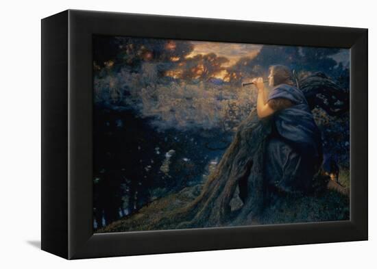 Twilight Fantasies, 1911 (W/C)-Edward Robert Hughes-Framed Premier Image Canvas