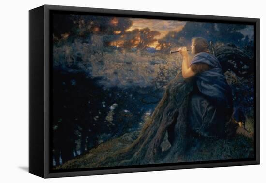 Twilight Fantasies, 1911 (W/C)-Edward Robert Hughes-Framed Premier Image Canvas