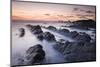 Twilight from the Rocky Shores of Hartland Quay in North Devon, England. Autumn-Adam Burton-Mounted Photographic Print