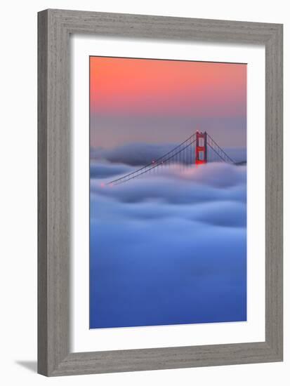 Twilight Golden Gate Special Rare Fog Pre Dawn San Francisco-Vincent James-Framed Photographic Print
