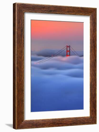 Twilight Golden Gate Special Rare Fog Pre Dawn San Francisco-Vincent James-Framed Photographic Print