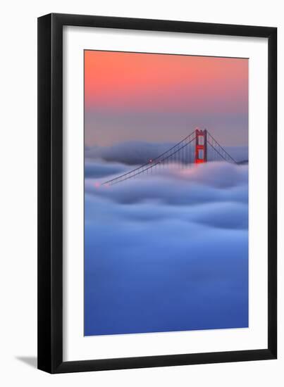 Twilight Golden Gate Special Rare Fog Pre Dawn San Francisco-Vincent James-Framed Photographic Print