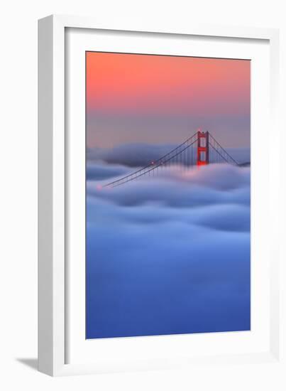 Twilight Golden Gate Special Rare Fog Pre Dawn San Francisco-Vincent James-Framed Photographic Print