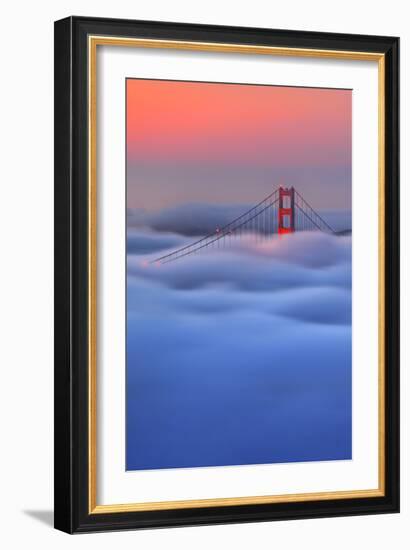 Twilight Golden Gate Special Rare Fog Pre Dawn San Francisco-Vincent James-Framed Photographic Print