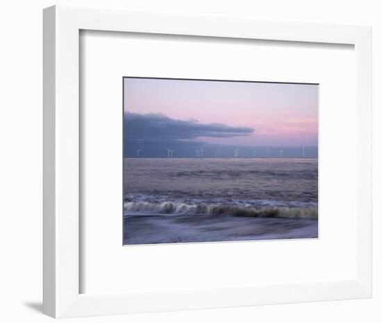 Twilight Hues in the Sky, View Towards Scroby Sands Windfarm, Great Yarmouth, Norfolk, England-Jon Gibbs-Framed Photographic Print