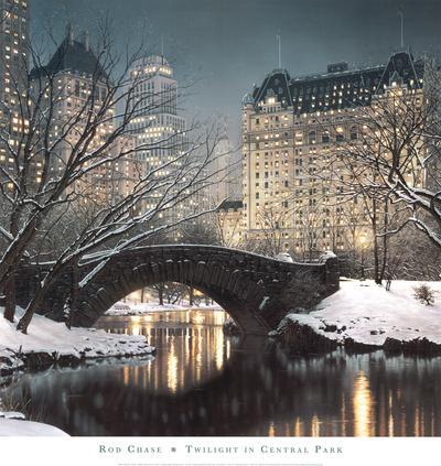 CITYSCAPE ART PRINT Twilight In Central Park Rod Chase