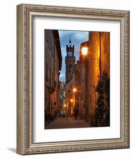 Twilight in Pienza, Tuscany, Italy-Adam Jones-Framed Photographic Print