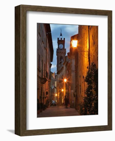 Twilight in Pienza, Tuscany, Italy-Adam Jones-Framed Photographic Print