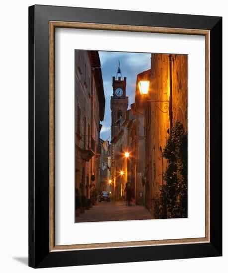 Twilight in Pienza, Tuscany, Italy-Adam Jones-Framed Photographic Print