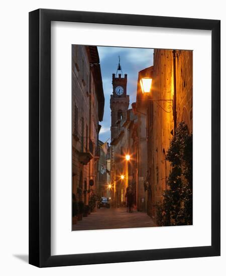 Twilight in Pienza, Tuscany, Italy-Adam Jones-Framed Photographic Print