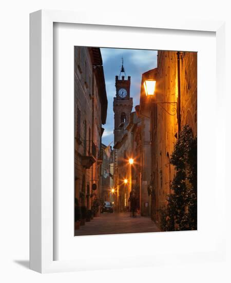 Twilight in Pienza, Tuscany, Italy-Adam Jones-Framed Photographic Print