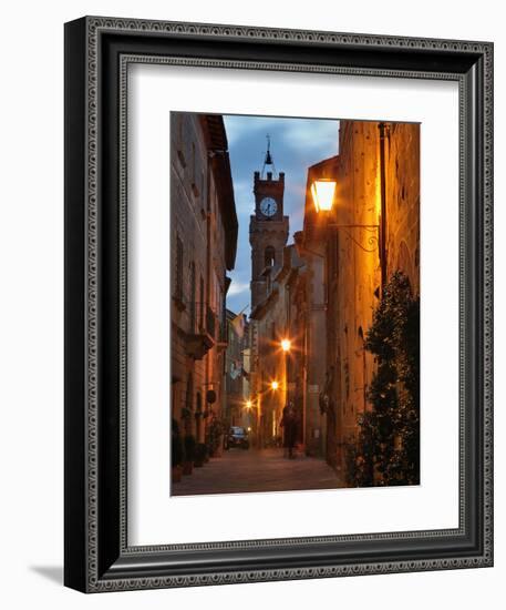 Twilight in Pienza, Tuscany, Italy-Adam Jones-Framed Photographic Print