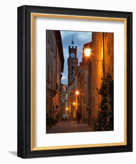 Twilight in Pienza, Tuscany, Italy-Adam Jones-Framed Photographic Print