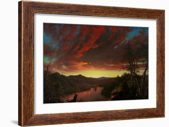 Twilight in the Wilderness, 1860 (Oil on Canvas)-Frederic Edwin Church-Framed Giclee Print
