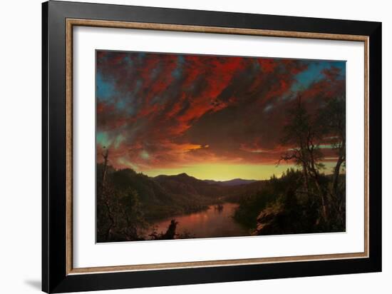 Twilight in the Wilderness, 1860 (Oil on Canvas)-Frederic Edwin Church-Framed Giclee Print