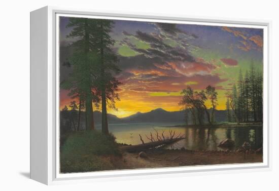 Twilight, Lake Tahoe, C.1870S (Oil on Canvas)-Albert Bierstadt-Framed Premier Image Canvas