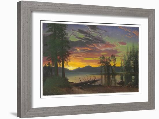 Twilight, Lake Tahoe, C.1870S (Oil on Canvas)-Albert Bierstadt-Framed Giclee Print