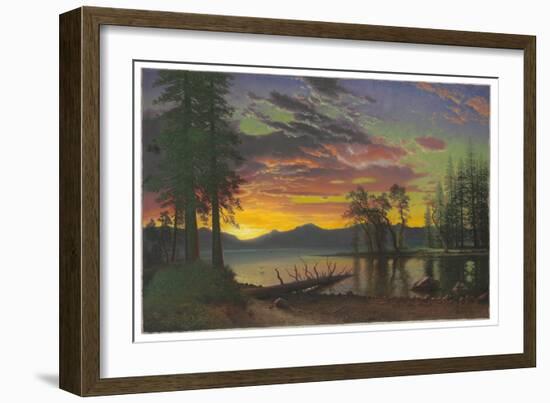 Twilight, Lake Tahoe, C.1870S (Oil on Canvas)-Albert Bierstadt-Framed Giclee Print