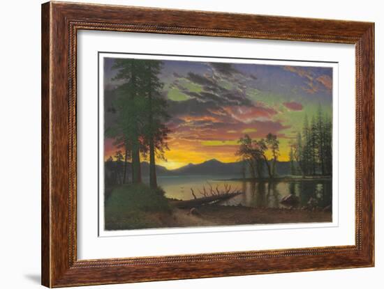 Twilight, Lake Tahoe, C.1870S (Oil on Canvas)-Albert Bierstadt-Framed Giclee Print