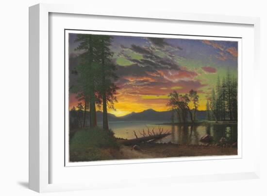 Twilight, Lake Tahoe, C.1870S (Oil on Canvas)-Albert Bierstadt-Framed Giclee Print