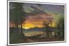 Twilight, Lake Tahoe, C.1870S (Oil on Canvas)-Albert Bierstadt-Mounted Giclee Print