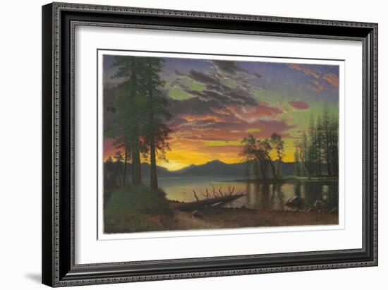 Twilight, Lake Tahoe, C.1870S (Oil on Canvas)-Albert Bierstadt-Framed Giclee Print