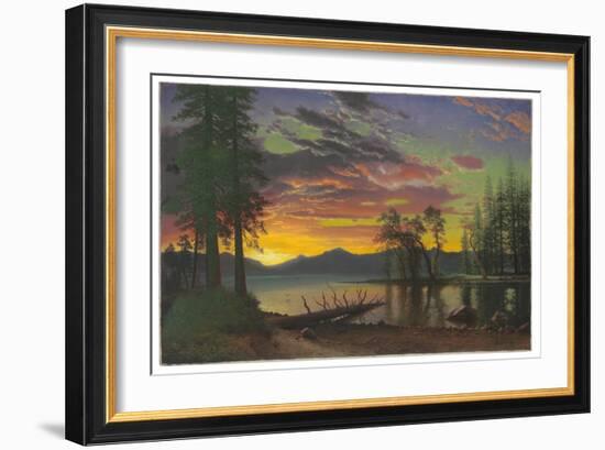 Twilight, Lake Tahoe, C.1870S (Oil on Canvas)-Albert Bierstadt-Framed Giclee Print