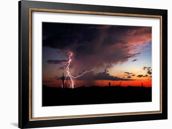 Twilight Lightning I-Douglas Taylor-Framed Photo