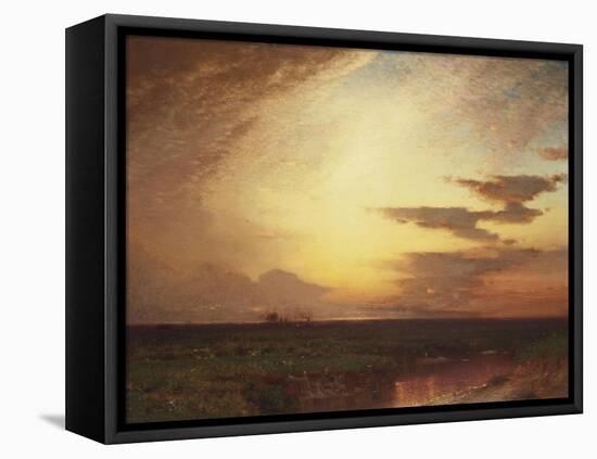 Twilight on the Western Plains-Eug?ne Boudin-Framed Premier Image Canvas