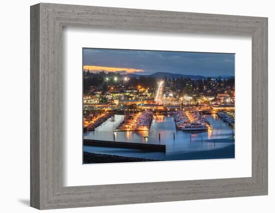 Twilight over Cape Sante Marina Anacortes, Washington State-Alan Majchrowicz-Framed Photographic Print