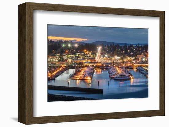 Twilight over Cape Sante Marina Anacortes, Washington State-Alan Majchrowicz-Framed Photographic Print