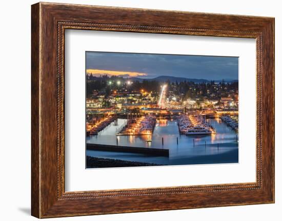 Twilight over Cape Sante Marina Anacortes, Washington State-Alan Majchrowicz-Framed Photographic Print