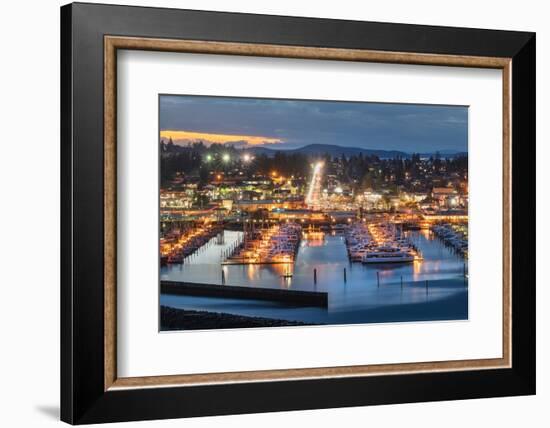 Twilight over Cape Sante Marina Anacortes, Washington State-Alan Majchrowicz-Framed Photographic Print