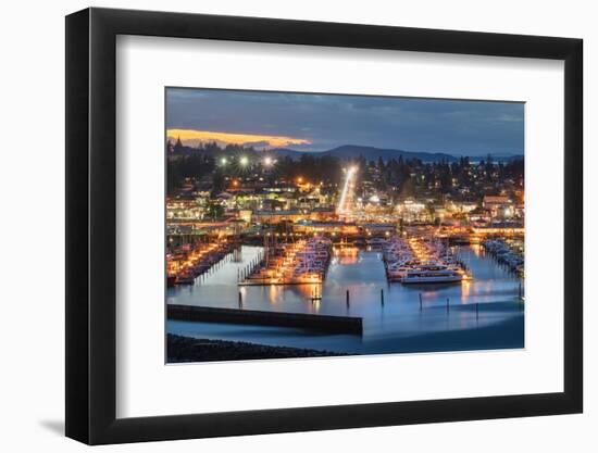 Twilight over Cape Sante Marina Anacortes, Washington State-Alan Majchrowicz-Framed Photographic Print