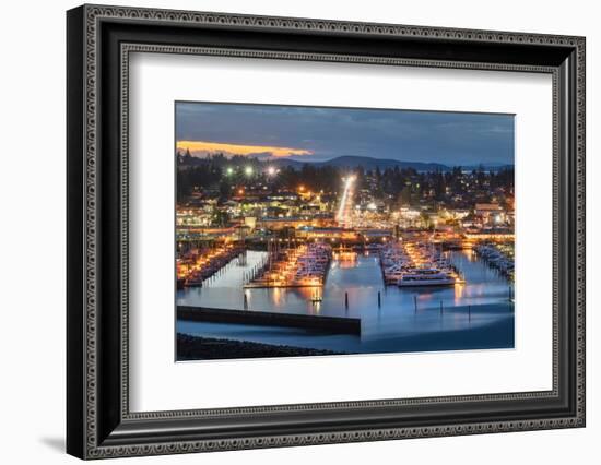 Twilight over Cape Sante Marina Anacortes, Washington State-Alan Majchrowicz-Framed Photographic Print