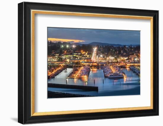 Twilight over Cape Sante Marina Anacortes, Washington State-Alan Majchrowicz-Framed Photographic Print